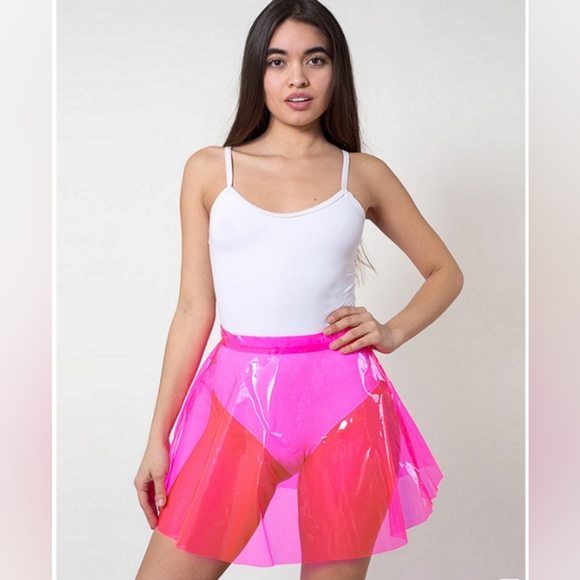 Vintage American Apparel pink pvc skirt - Picture 3 of 4